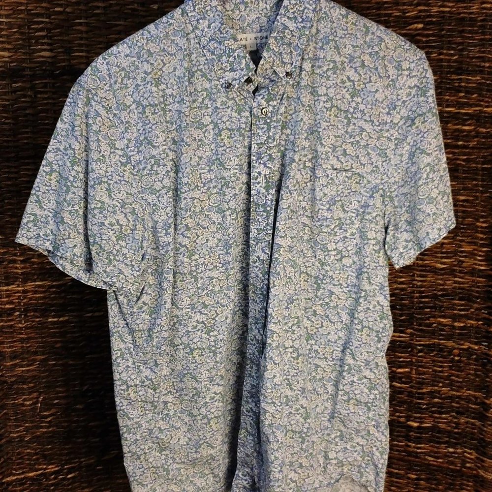 Slate & Stone Long Sleeve Floral Shirt Large